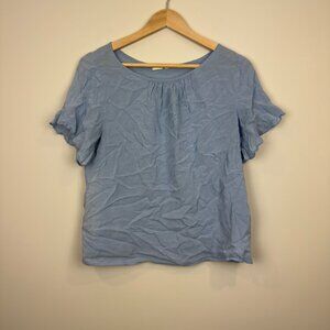 Women's Gap Flutter Sleeve Blouse, Size M